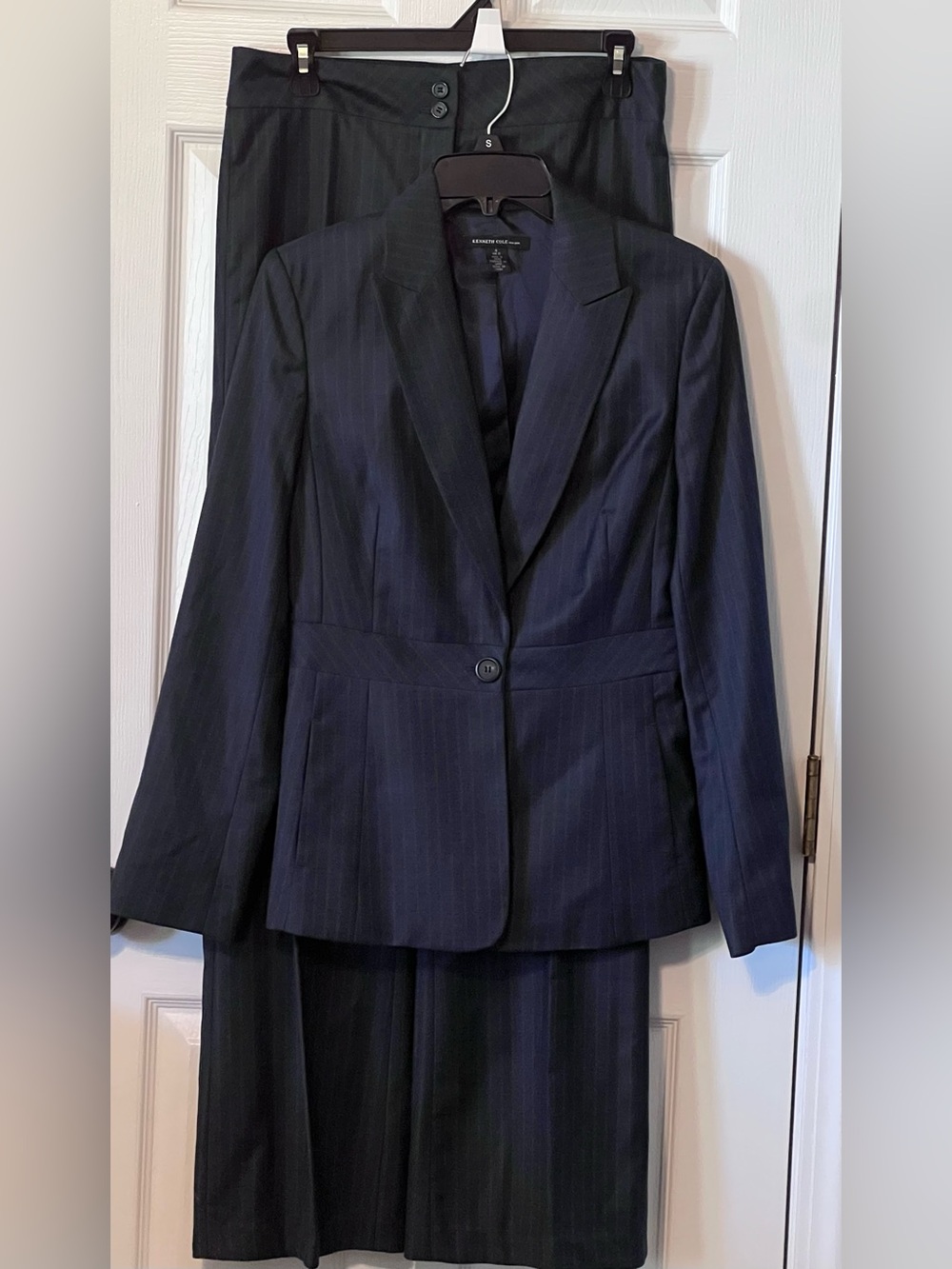 Kenneth Cole New York Womens 4 Vintage 2005 Pinstripe Pantsuit Blazer Trousers